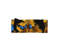 WHJDPP Yellow Sunflowers with Blue Butterflies Prints Baby Bow Headband - Soft & Stretchy Newborn Accessory for Photo Shoots & Baby Showers