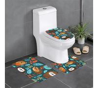 WHJDPP You are Awesome Sloth Printing Bathroom Anti Slip Quick Drying Three Piece Set, Slip Quick Drying Durable Shower Bath mat