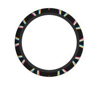 WHJDPP Zebra Crossing The Rainbow Prints Quality Wheel Skin - Durable Neoprene Grip for Cars, Trucks & SUVs