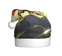 WHJHBD Cute little ant Printed Men's and women's plush Christmas hats, adult New Year's holiday party caps