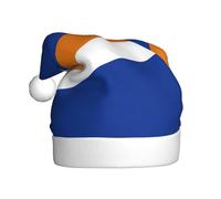 WHJHBD Flag of the Marshall Islands Printed Men's and women's plush Christmas hats, adult New Year's holiday party caps