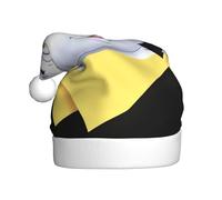 WHJHBD The little white rabbit on the sticky note Printed Men's and women's plush Christmas hats, adult New Year's holiday party caps