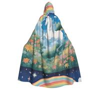 WHJSHOP a beautiful unicorns Prints Halloween Adult Hooded Cloak No Zipper, Comfortable & Durable for Role-Playing