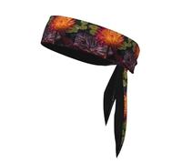 WHJSHOP A Blooming Water Lily Pattern Sports Headscarf, Casual Headband, Elastic, Sweat Absorbing, Adjustable, Anti Slip
