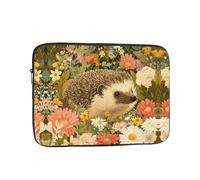WHJSHOP A Hedgehog in a Flower Bed Prints Portable Shockproof Laptop Sleeve Case for Men and Women Business Travel, and Office Daily Use