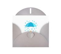 WHJSHOP A safe haven from the rain Prints Greeting Card - Premium Pearlescent Paper, Double Sided Pearl Effect, Love Buckle Pearl Paper Envelope