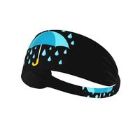 WHJSHOP A Safe Haven from The rain Prints Sports Headband for Women Sweat Proof Bandeau Summer Elastic Band