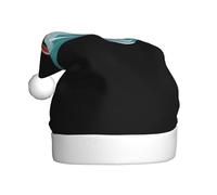 WHJSHOP A small boat rolled in the rough waves Printed Christmas Hat for Adult Making It a Fun and Durable Gift for Men and Women