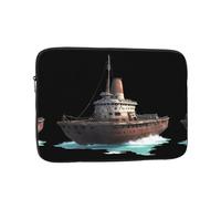 WHJSHOP Abandoned Large Ship Pattern Laptop Case - Shockproof Portable Laptop Sleeve Bag for Men and Women Business Travel, School, and Office Use