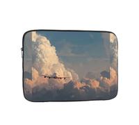WHJSHOP Airplane in The Colorful Clouds Pattern Laptop Case - Shockproof Portable Laptop Sleeve Bag for Men and Women Business Travel, School, and Office Use