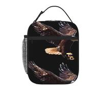 WHJSHOP an Eagle Printing Portable Handheld Insulated Lunch Bag Suitable for Students to Work and Travel