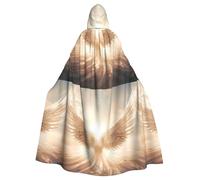 WHJSHOP Angel's Wings Prints Halloween Adult Hooded Cloak No Zipper, Comfortable & Durable for Role-Playing