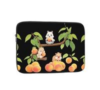 WHJSHOP Animals Picking Peaches Pattern Laptop Case - Shockproof Portable Laptop Sleeve Bag for Men and Women Business Travel, School, and Office Use