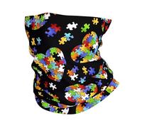 WHJSHOP Autism Awareness Puzzle Pieces Heart Prints Very Soft & Breathable Polyester Multifunctional Headband For Sports Outdoor Activities