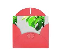 WHJSHOP Banana leaves under the light Prints Greeting Card - Premium Pearlescent Paper, Double Sided Pearl Effect, Love Buckle Pearl Paper Envelope