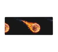 WHJSHOP Basketball On Fire Mouse Pad 12x31.5in Extended Gaming Surface