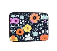 WHJSHOP Beautiful Colourful Flowers Picture Laptop Case - Shockproof Portable Laptop Sleeve Bag for Men and Women Business Travel, School, and Office Daily Use