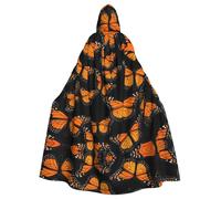 WHJSHOP beautiful monarch butterfly Picture Adult Hooded Cape Cloak for Halloween, Role-playing Costumes, and Theme Parties