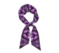 WHJSHOP Beautiful Purple Butterfly Art Picture Women's Fashion Scarf - Head Hair Accessories Versatile Scarf for Women Valentine's Day and Mother's Day, Black, One Size