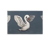 WHJSHOP Beautiful White Swan Prints Quality Table Layers - Heat Resistant Place Mat Covers, Durable 6-Piece Set with Printed Designs