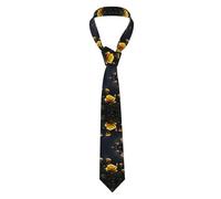 WHJSHOP Beautiful yellow roses Printing Men's Necktie for Business, Daily Wear, Work, Birthdays, Weddings, Parties, Banquets Easy Care 57X3.1 In
