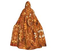 WHJSHOP beauty burnt orange Picture Adult Hooded Cape Cloak for Halloween, Role-playing Costumes, and Theme Parties