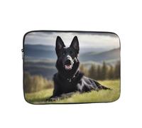 WHJSHOP Black German Shepherd Dog Prints Portable Shockproof Laptop Sleeve Case for Men and Women Business Travel, and Office Daily Use
