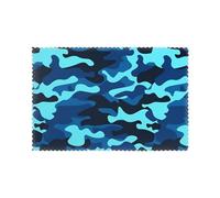 WHJSHOP Blue Camo Prints 12x18 Inch Table Layers - Set of 6 Heat Resistant Covers with Printed Designs for Dining & Event Decor