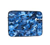 WHJSHOP Blue Camouflage Pattern Prints Portable Shockproof Laptop Sleeve Case for Men and Women Business Travel, and Office Daily Use