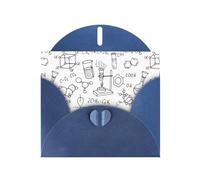 WHJSHOP Blue Greeting Card chemotherapy Pattern 4x6in for Christmas, children's birthdays, Valentine's Day, wedding anniversaries, and party invitations