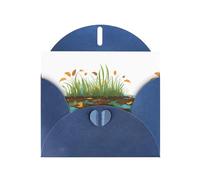 WHJSHOP Blue Greeting Card Dead leaves on the swamp Printing Perfect for Valentine's Day, Wedding Anniversary & Party Invitations