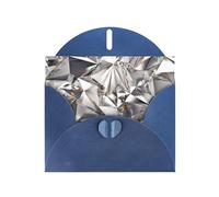 WHJSHOP Blue Greeting Card Glitter Abstract Diamond Crystal Pattern Pattern 4x6in for Christmas, children's birthdays, Valentine's Day, wedding anniversaries, and party invitations
