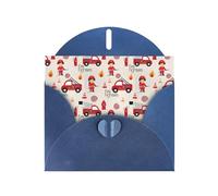 WHJSHOP Blue Greeting Card Little Boys and Girls in FireFighters Pattern 4x6in for Christmas, children's birthdays, Valentine's Day, wedding anniversaries, and party invitations