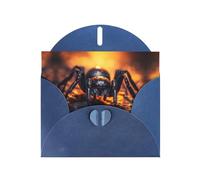WHJSHOP Blue Greeting Card Spider in the light Printing Perfect for Valentine's Day, Wedding Anniversary & Party Invitations