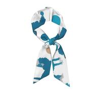 WHJSHOP Blue Poodle Polka Dot Picture Women's Fashion Scarf - Head Hair Accessories Versatile Scarf for Women Valentine's Day and Mother's Day, Black, One Size