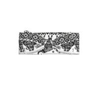 WHJSHOP Bohemian Elephant Pattern Prints Baby Bow Headband - Soft & Stretchy Newborn Throw for Adorable Baby Girls 0-6 Months - Ideal Shower Gift