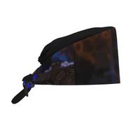 WHJSHOP Breathable Work Hat Clown Fish by The Reef Printing for Chef, Nursing, Spa, Facial Care, Fitness Black