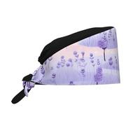WHJSHOP Breathable Work Hat Lavender Field Bike Pattern Premium Peach Skin Velvet Adjustable, Soft, Versatile