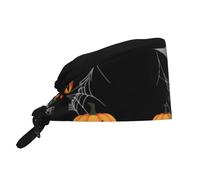 WHJSHOP Breathable Work Hat Pumpkin Cat Elf Pattern Premium Peach Skin Velvet Adjustable, Soft, Versatile