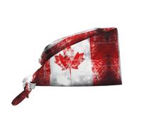 WHJSHOP Breathable Work Hat Retro Canada Flag Pattern Premium Peach Skin Velvet Adjustable, Soft, Versatile
