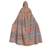 WHJSHOP Brick Wall Prints Hooded Cloak - Dramatic Long-Sleeve Cosplay Cover