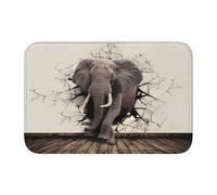 WHJSHOP Broken wall elephant Prints Hem Mat 40x60 - Well-crafted Polyester Bath Throw Rug for Spa-Like Comfort in Your Bathroom, Vanity, or Guest Suite