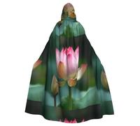 WHJSHOP Budding Lotus Picture Halloween Adult Hooded Cape Men'S And Women'S Clothing Mantle Role-Playing