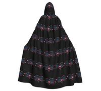 WHJSHOP Burning banknotes Picture Adult Hooded Cape Cloak for Halloween, Role-playing Costumes, and Theme Parties
