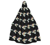 WHJSHOP Burning Desire Picture Adult Hooded Cape Cloak for Halloween, Role-playing Costumes, and Theme Parties