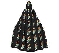 WHJSHOP Burning snake and money Picture Adult Hooded Cape Cloak for Halloween, Role-playing Costumes, and Theme Parties