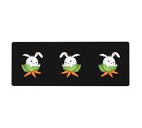 WHJSHOP Cabbage Rolls Little White Rabbit Pattern Extra Large Mouse pad Mousepad 12x31.5in for Desktop Computers, laptops, Personal Computers