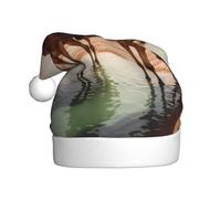 WHJSHOP Camels in the oasis Picture Christmas Hat for Adult Halloween party usage