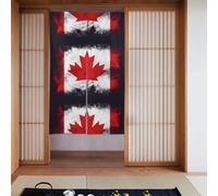 WHJSHOP Canadian flag Printing Curtain two Pieces Spliced 34x56in Fabric curtains, room dividers Fabric, Smooth & Not Easily Wrinkled