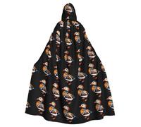WHJSHOP Carving mandarin ducks Picture Adult Hooded Cape Cloak for Halloween, Role-playing Costumes, and Theme Parties